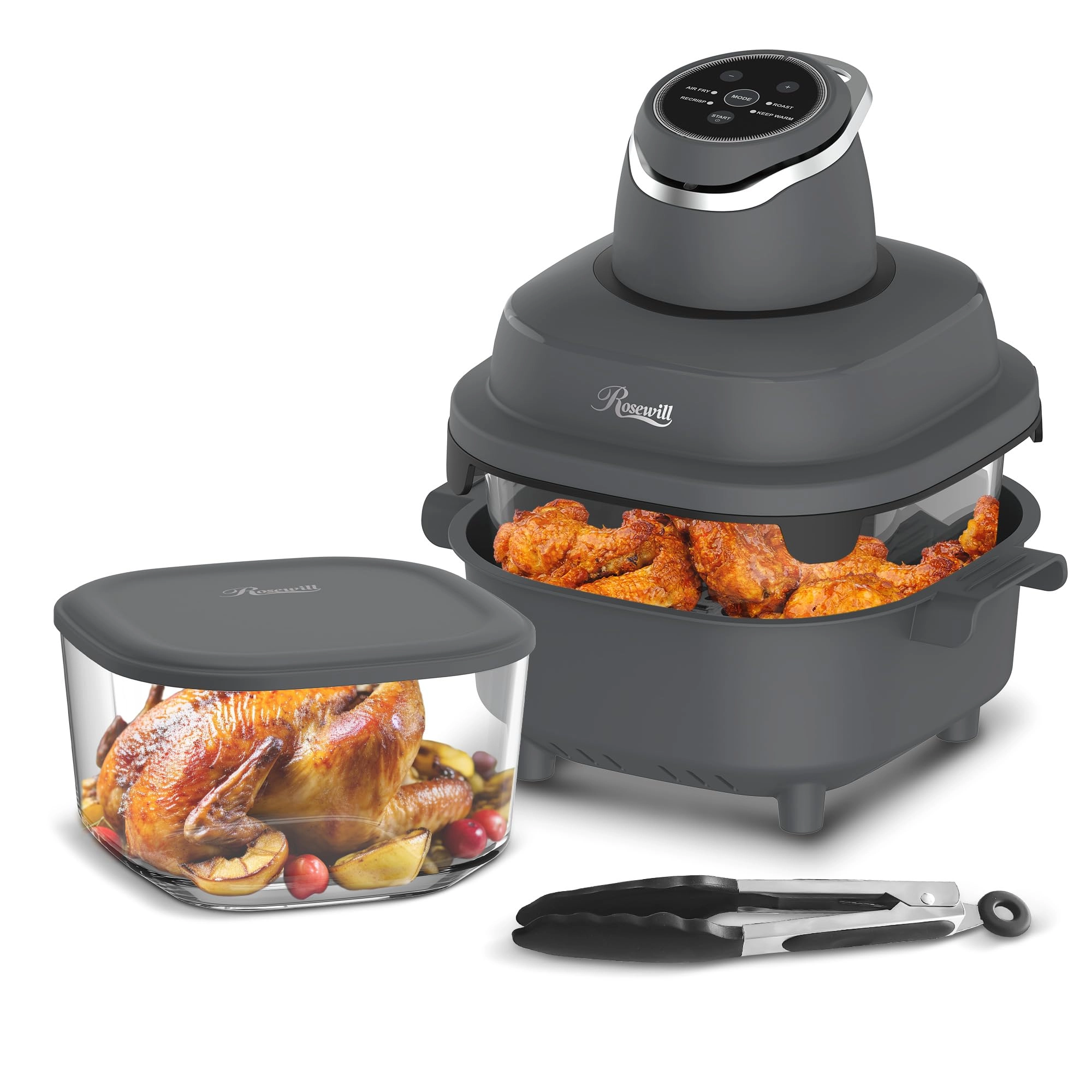 Portable Glass Air Fryer RHAF-25001NB