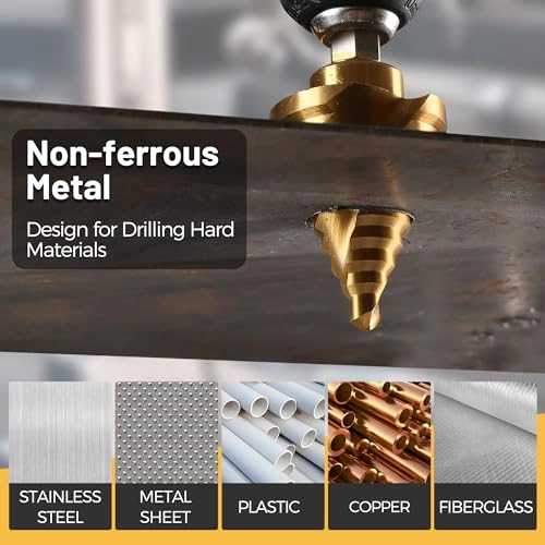Step Drill Bits - HSS Titanium 5PCS