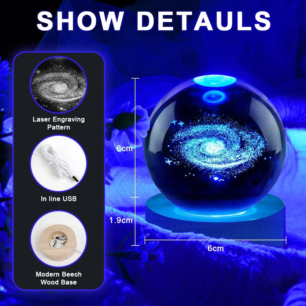 3D Saturn Planet Night Light