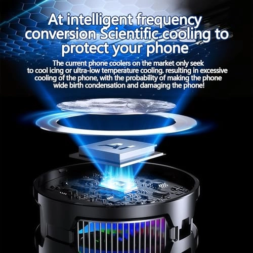 Mag-Safe Phone Cooler - Ultra-Fast Cooling RGB Light