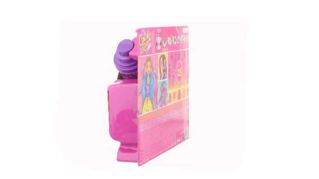 Barbie Color Reveal Glitter! Hair Swaps Doll - Glittery Pink 25 surprises 10 hair pieces Ages 3+