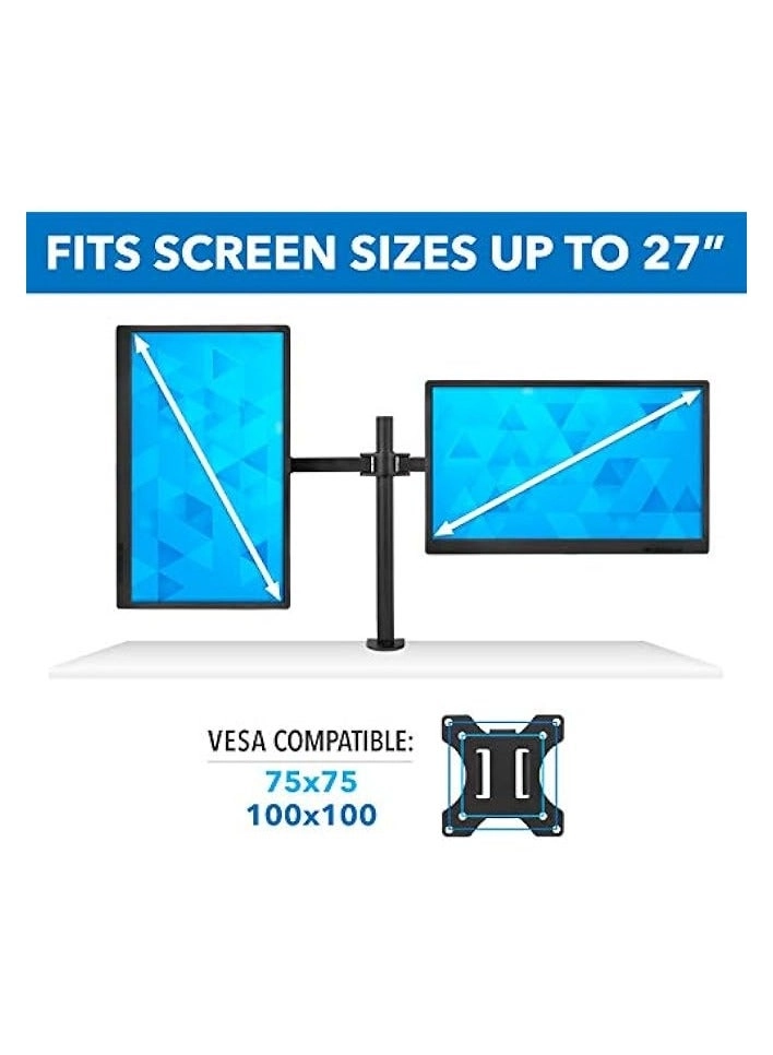 Dual LCD Monitor Desk Mount Stand - 2 27in