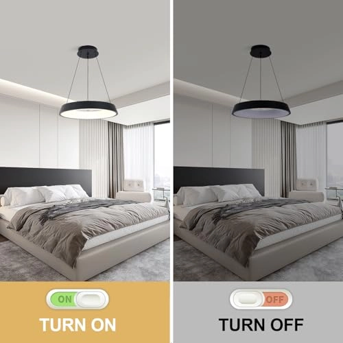 Round LED Chandelier - 3000K–6000K Dimmable