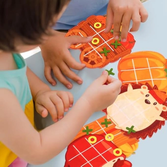 Pumpkin Maple Tic Tac Toe - 24 Fall Party Favors Pack