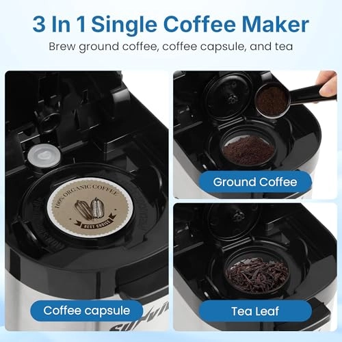 3-in-1 Single Serve - K Pod Removable Reservoir Self-Cleaning ZEC005BK