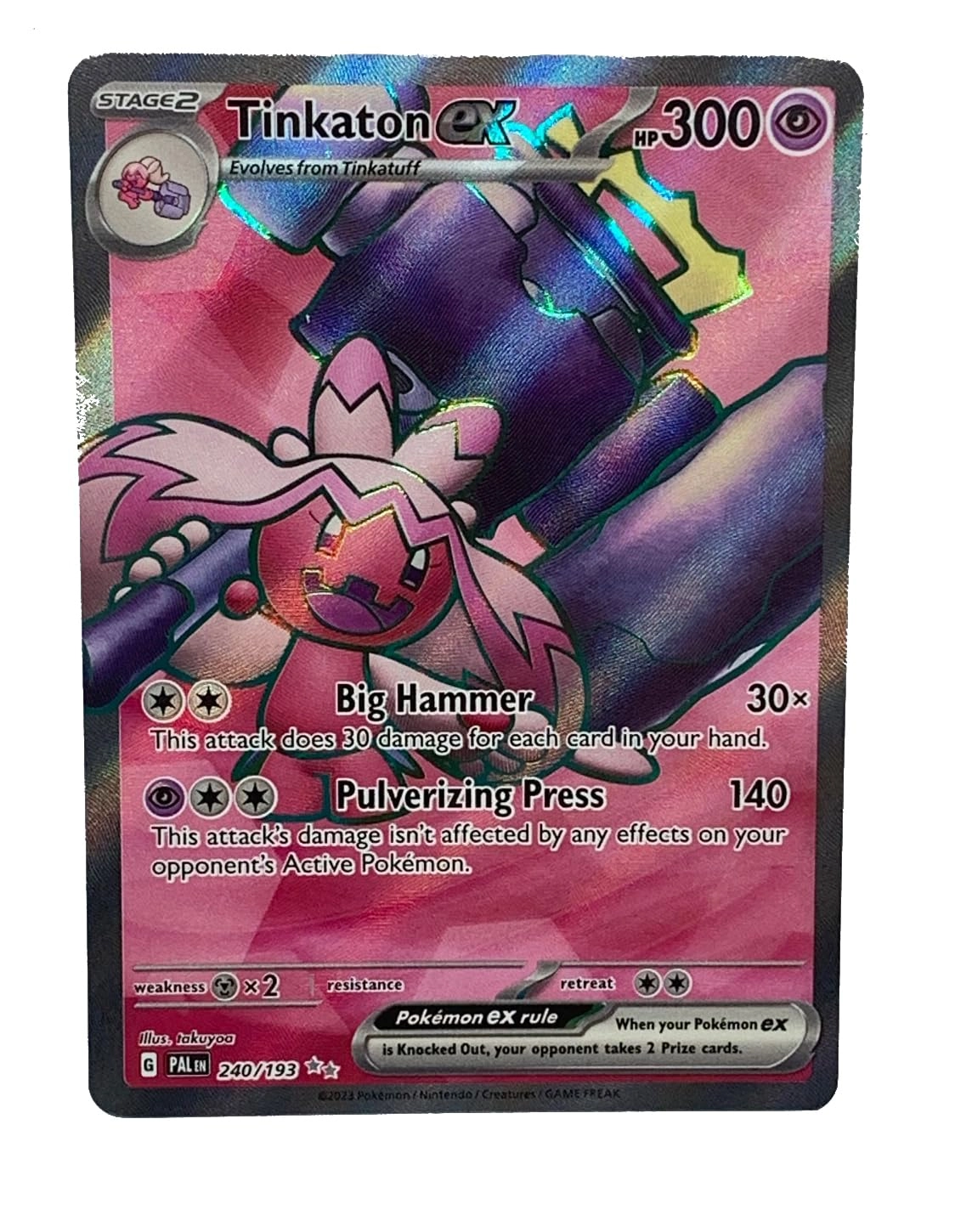 Pokémon Tinkaton ex 240/193 - Full Art Ultra Rare