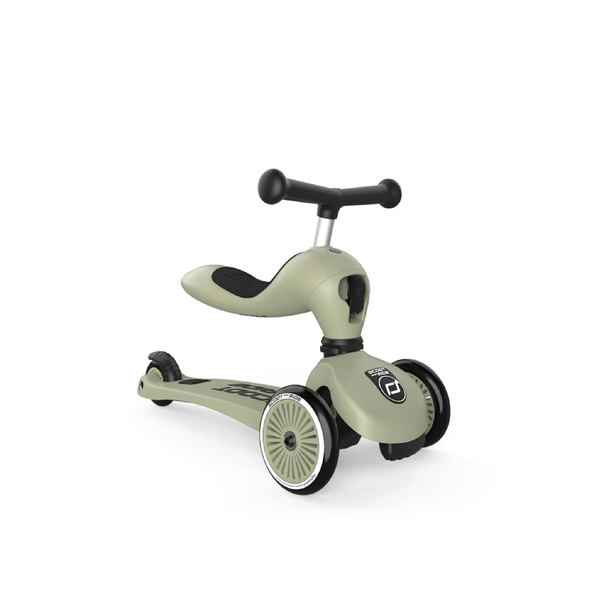 Scoot & Ride Highwaykick 1 3-Wheel Kick Scooter + Seat - 2-in-1 Adjustable Handlebar