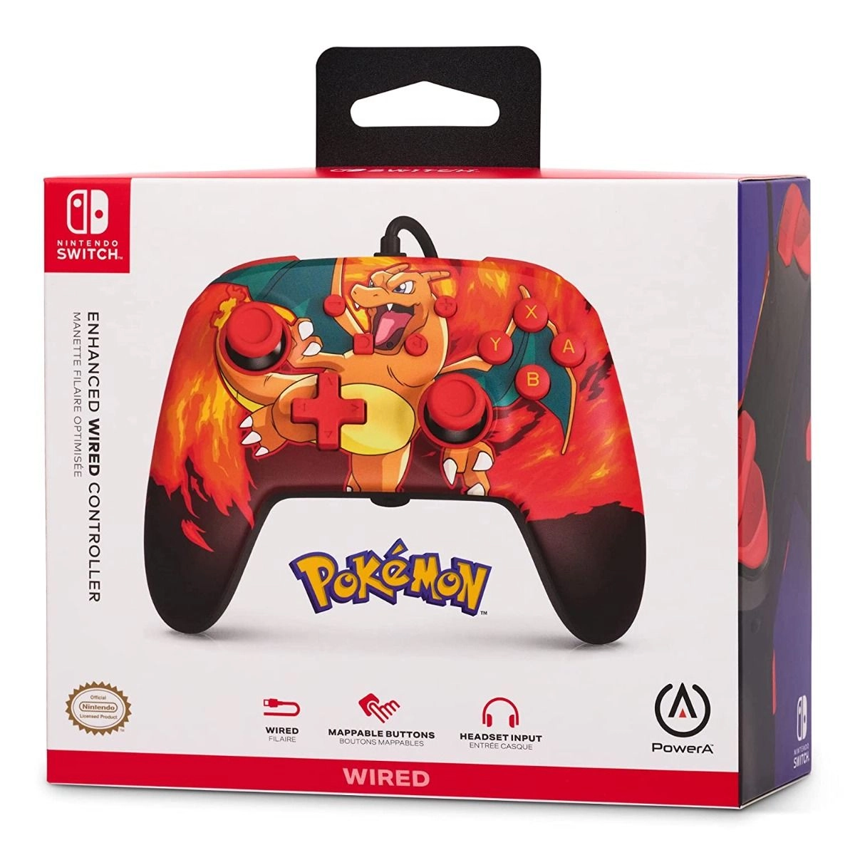Enhanced Wired Controller - Charizard Firestorm Nintendo Switch