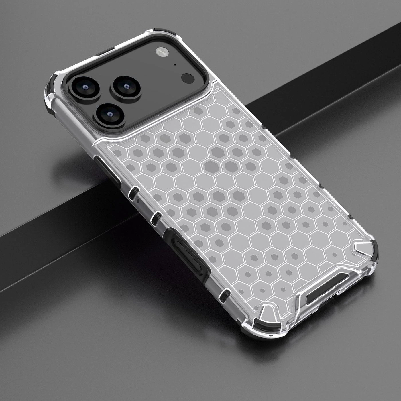 Honeycomb Shockproof Phone Case - TPU+PC for iPhone 17 Pro Max