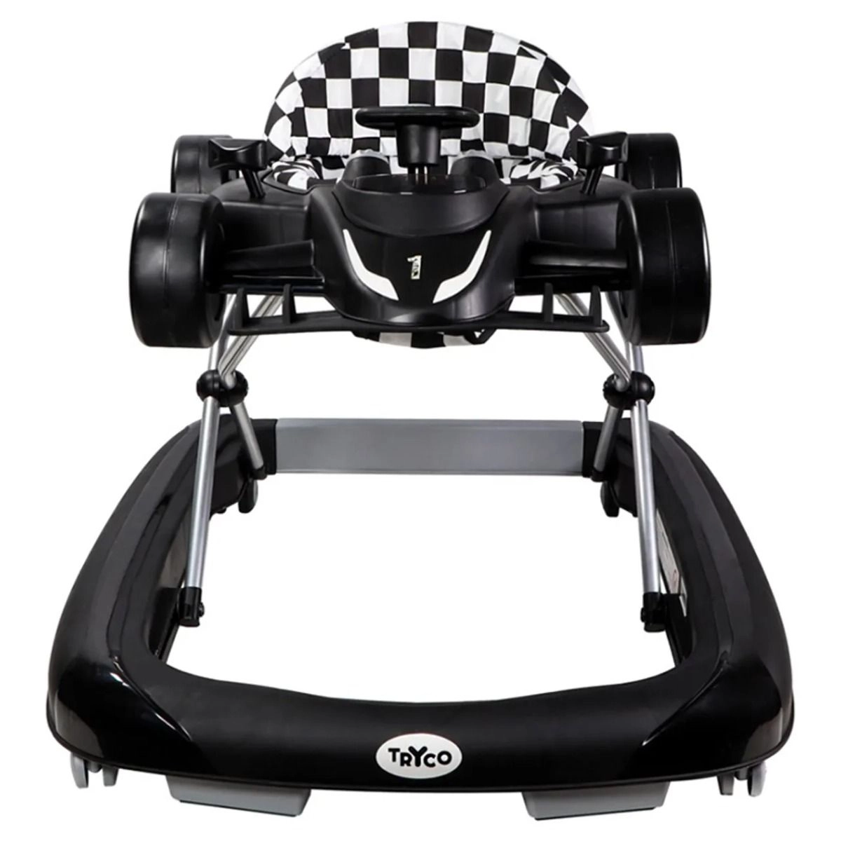 Ryan 4 In 1 Safety Baby Car Walker - Black Music and Lights