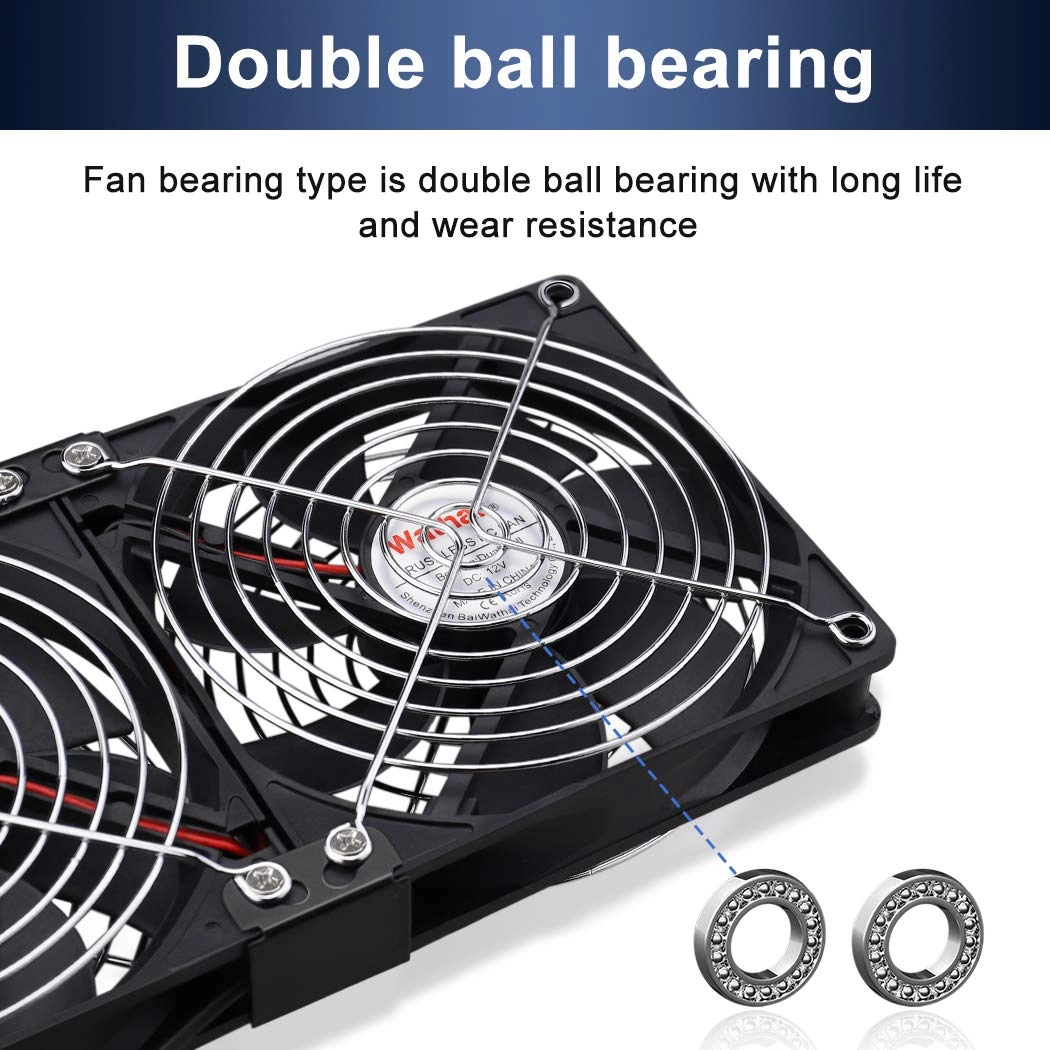 Computer Case Cooling Fan - 2 Pack 120mm x 25mm