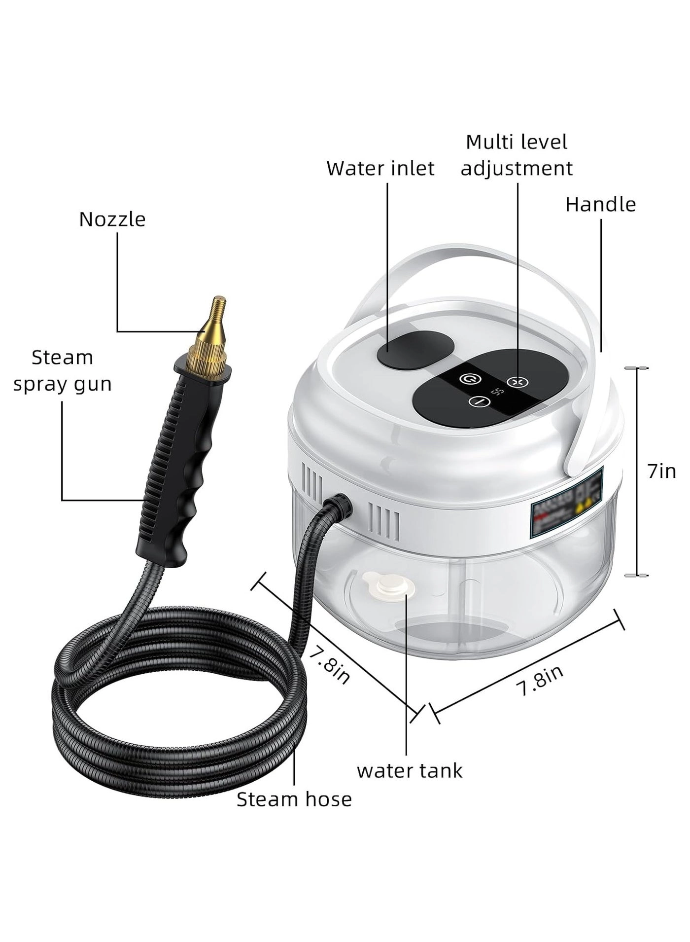Handheld Steam Cleaner - 4.5 bar 1500ML