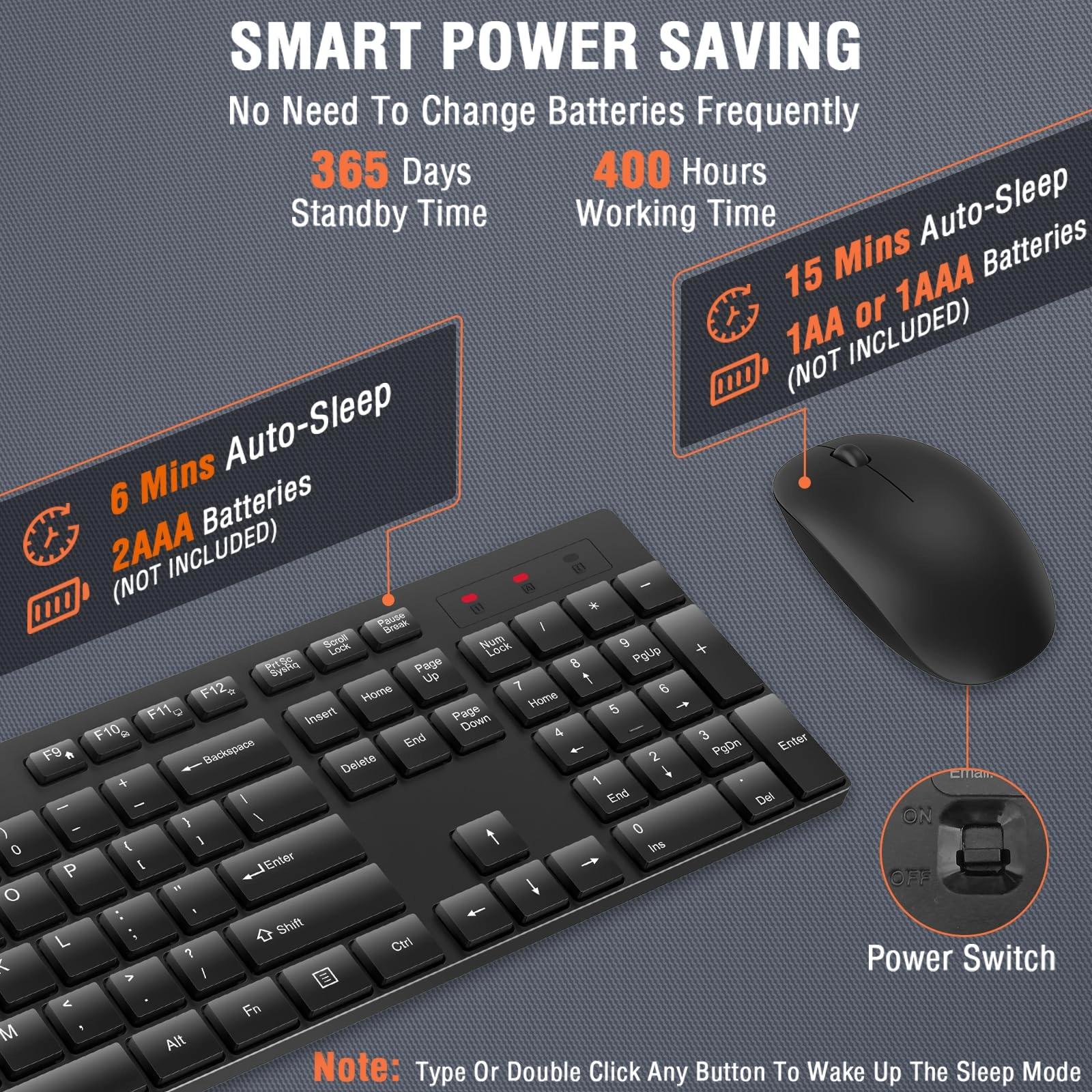 Keyboard and Mouse Combo - QWERTY Wireless