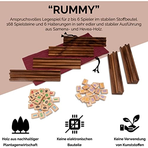 Rummy - Okey - 162 Game Pieces 6 Holders