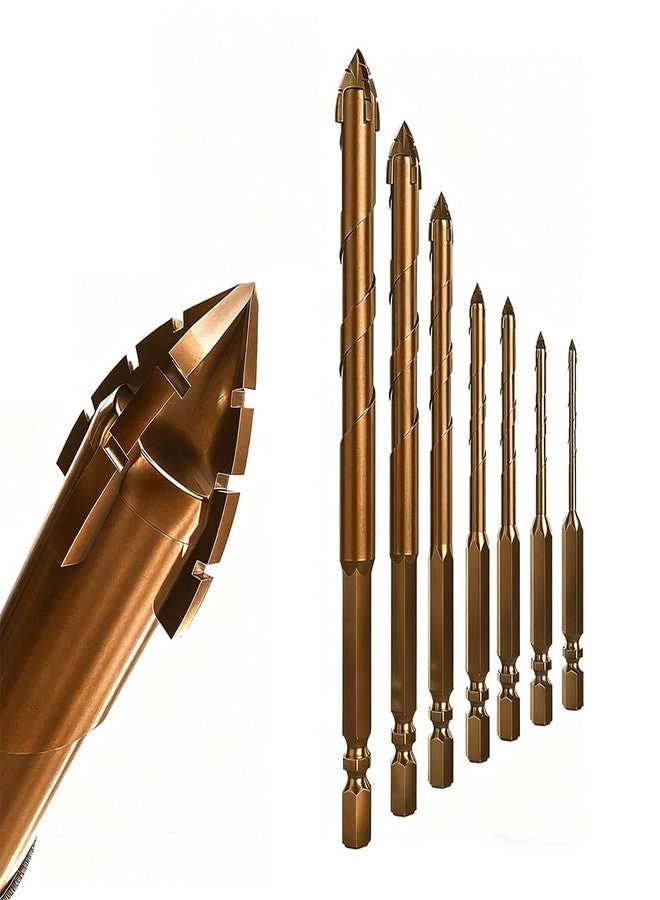 Masonry Drill Bit Set - Carbide Tip 7pcs 3mm-12mm