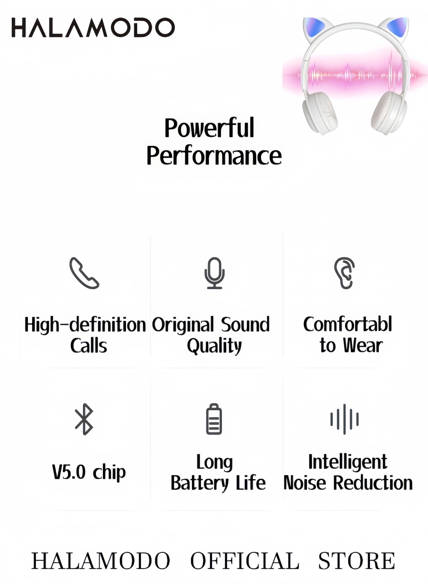 Cat Ear Headphones Wireless Headphone
