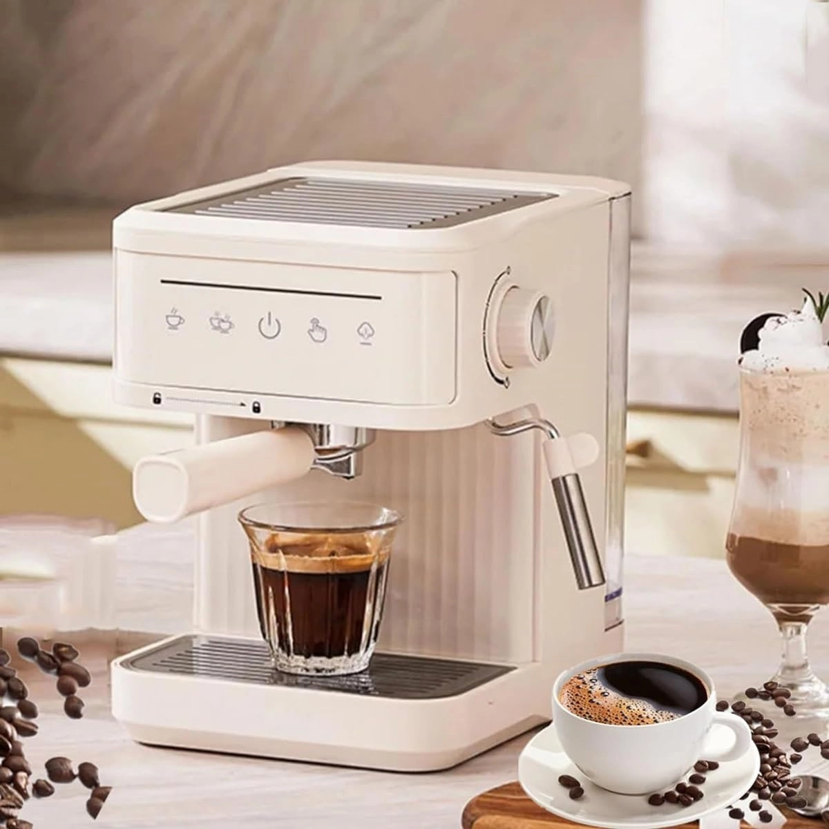 Multifunctional Electric Coffee Machine - 20Bar Steam Wand