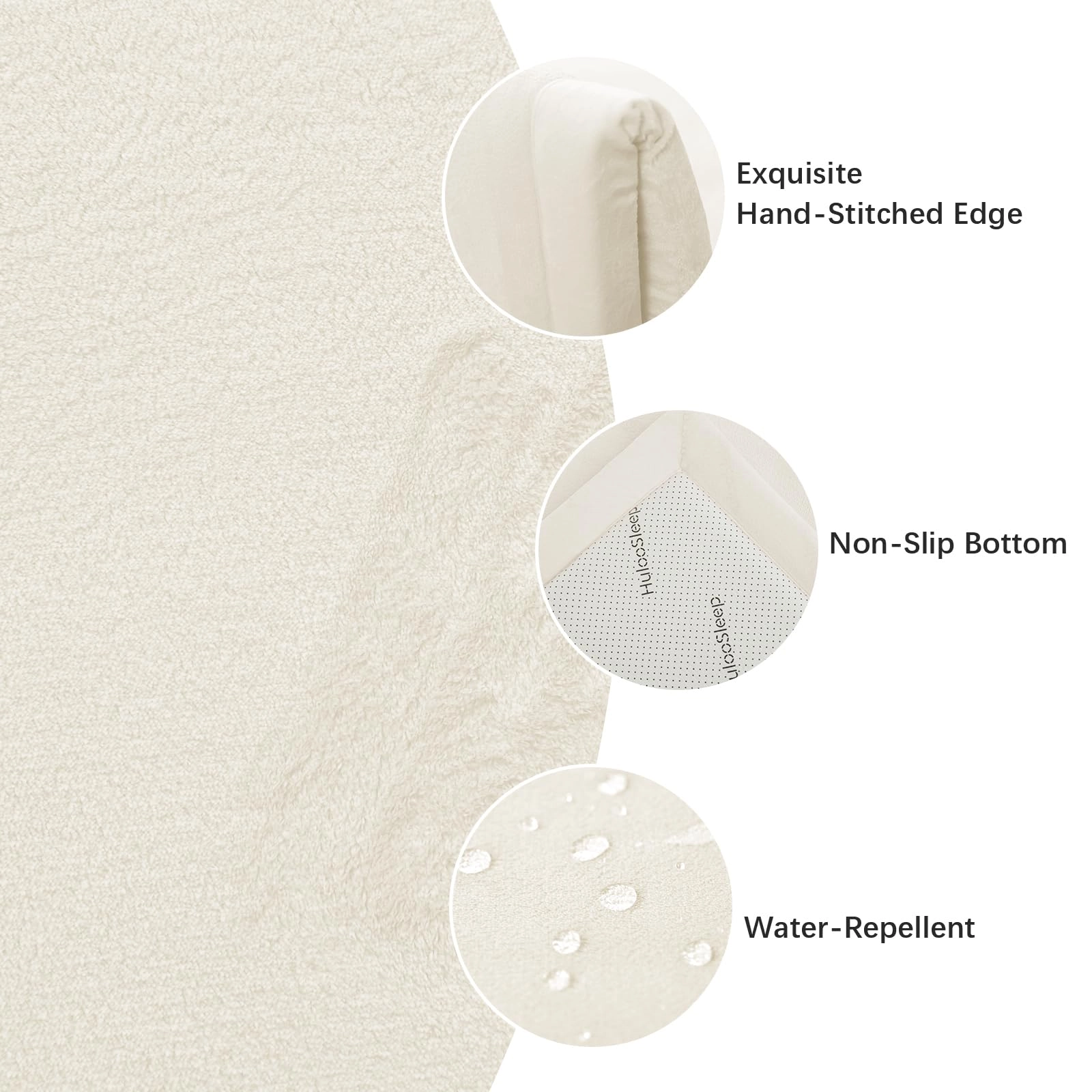 Baby Activity Play Mat - 79"x118" 1.3" Thick Cream