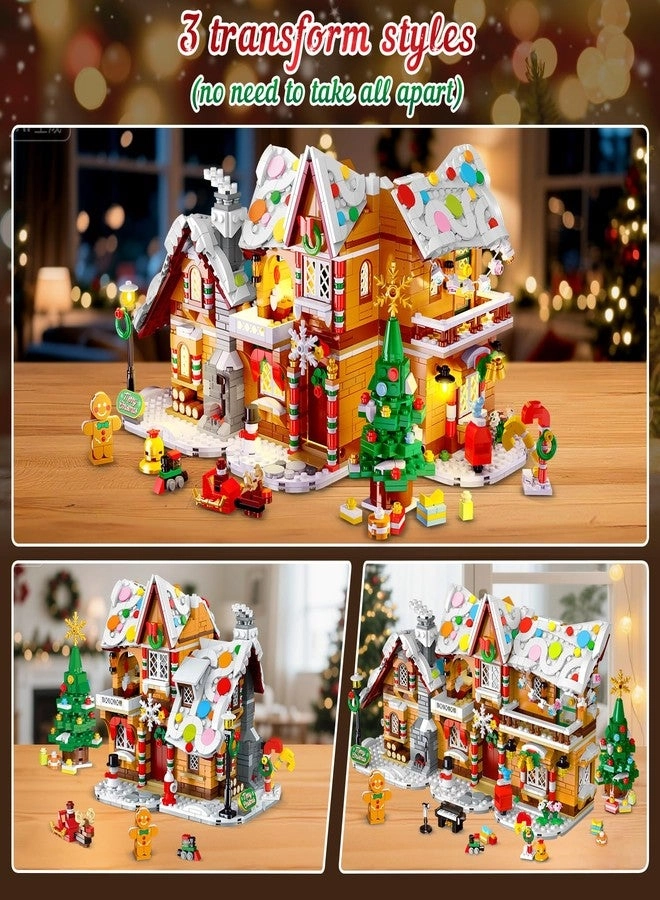 Gingerbread House Building Set - 3 Style with Light