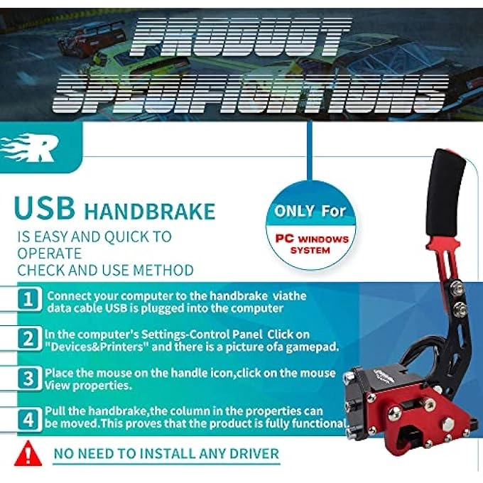 16BIT Handbrake - G27/G29/G920/G923/T500/T300