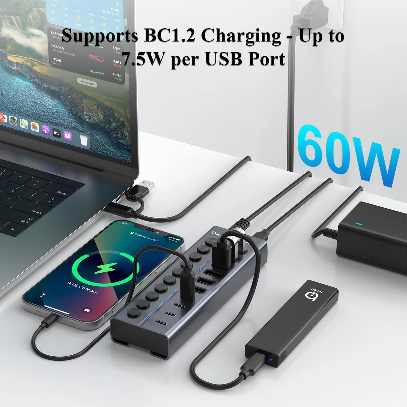 10-Port USB C Hub
