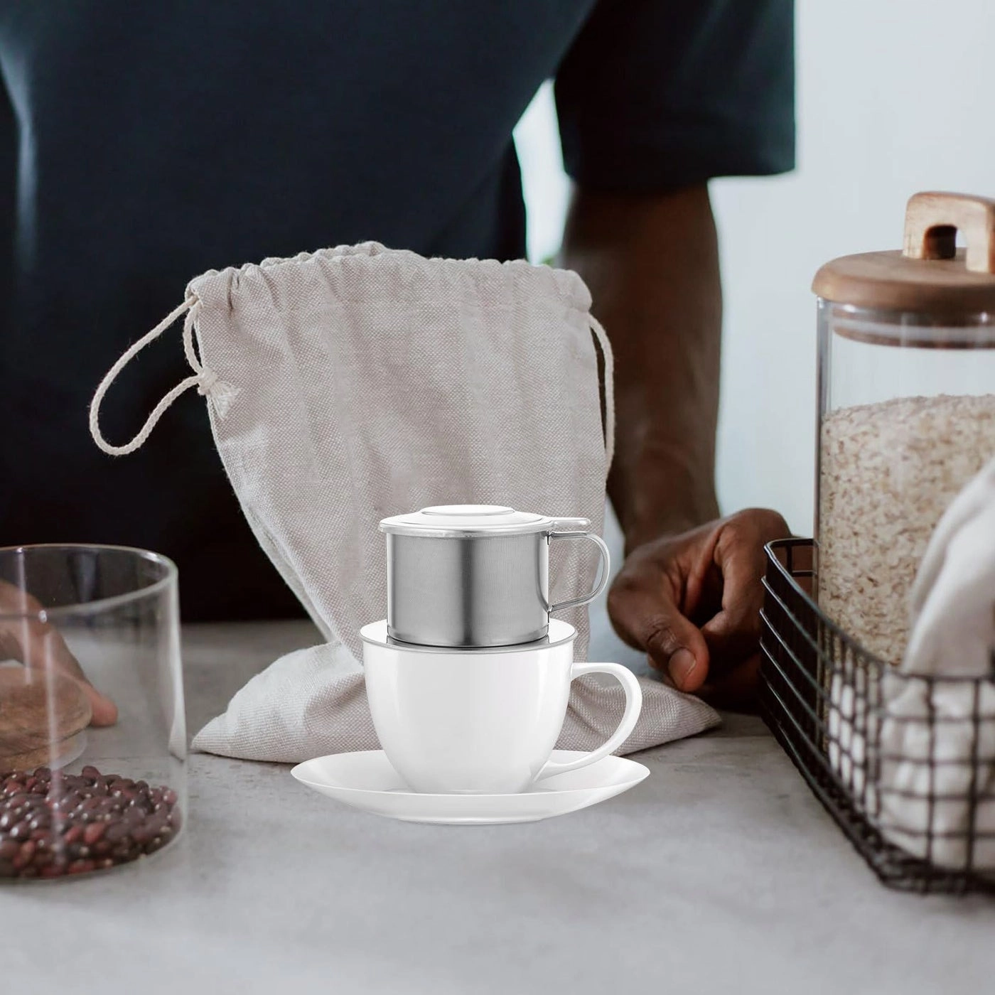 Vietnamese Coffee Dripper - Reusable Filter Single Cup