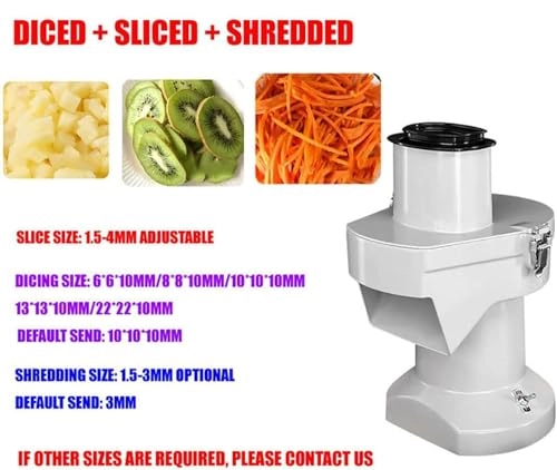 3-in-1 Vegetable Grater Dicer Slicer - Electric