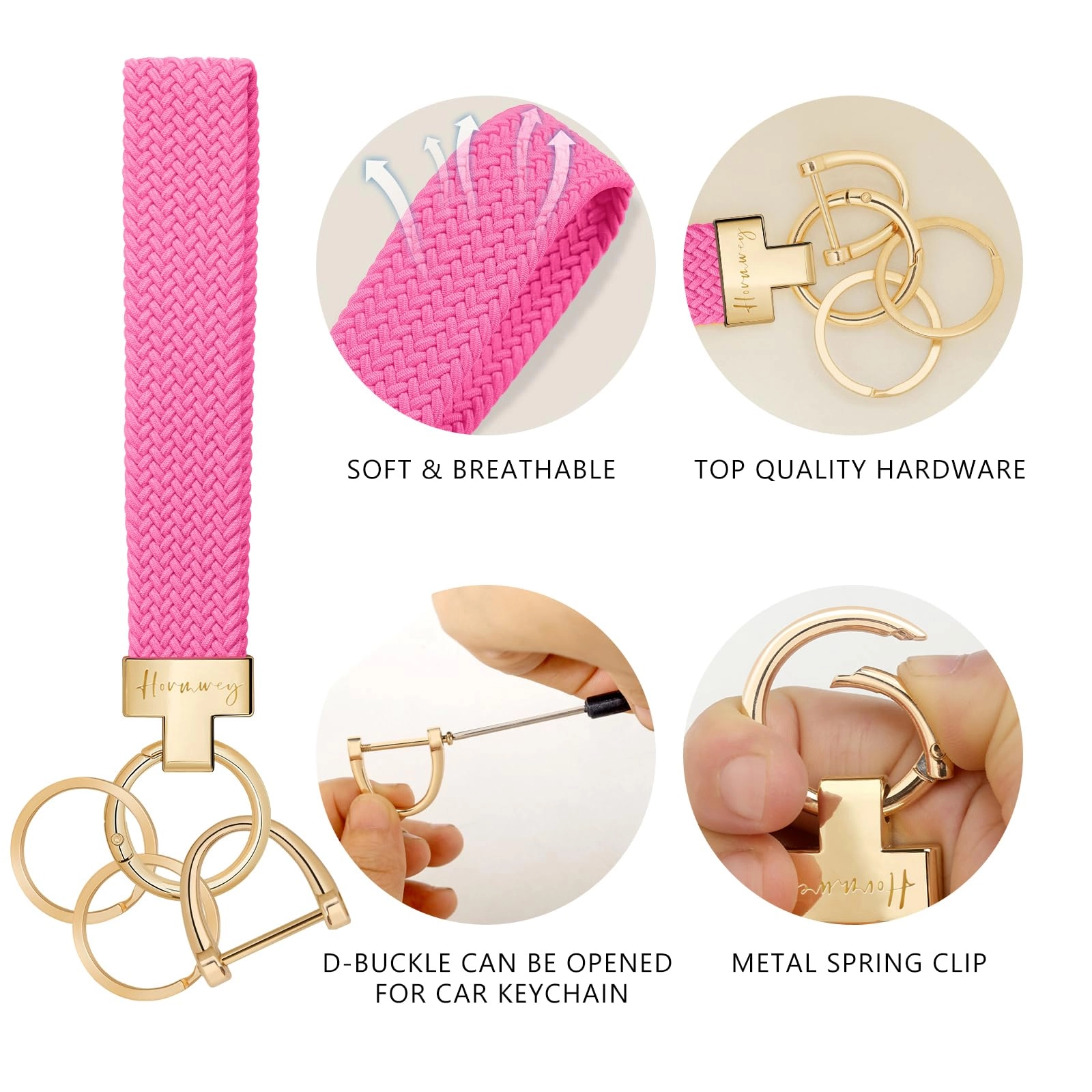 Elastic Wristlet Keychain - Fun