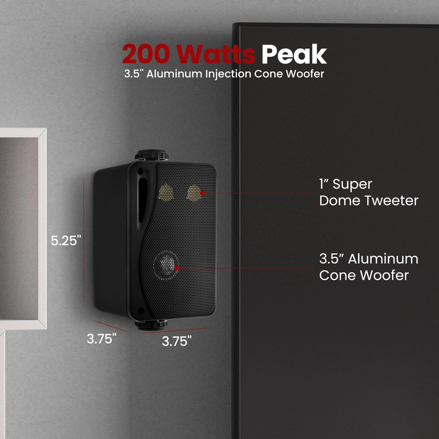 Waterproof Marine Speakers - 3.5" 200 Watt