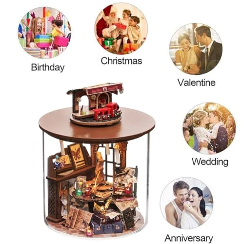 3D Wooden Puzzle Bookshelf Insert - Library of Books 1:24