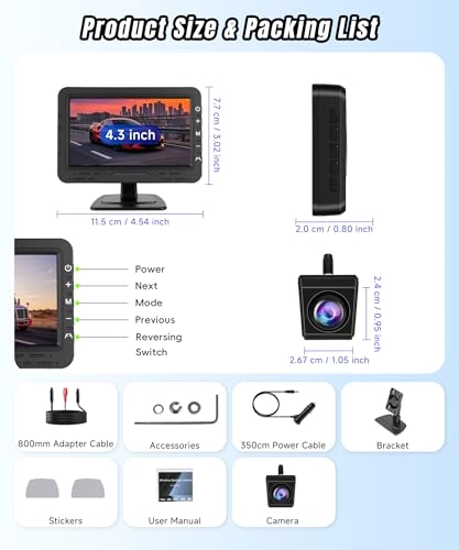 Backup Camera - 1080P + Camera Monitor