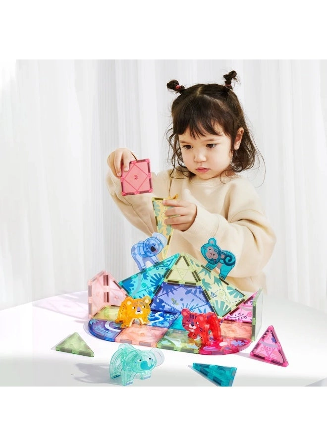 Colorful Magnetic Tiles - 40 pcs