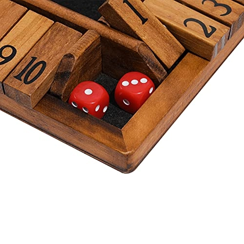 Shut The Box - Wooden 10 Dice