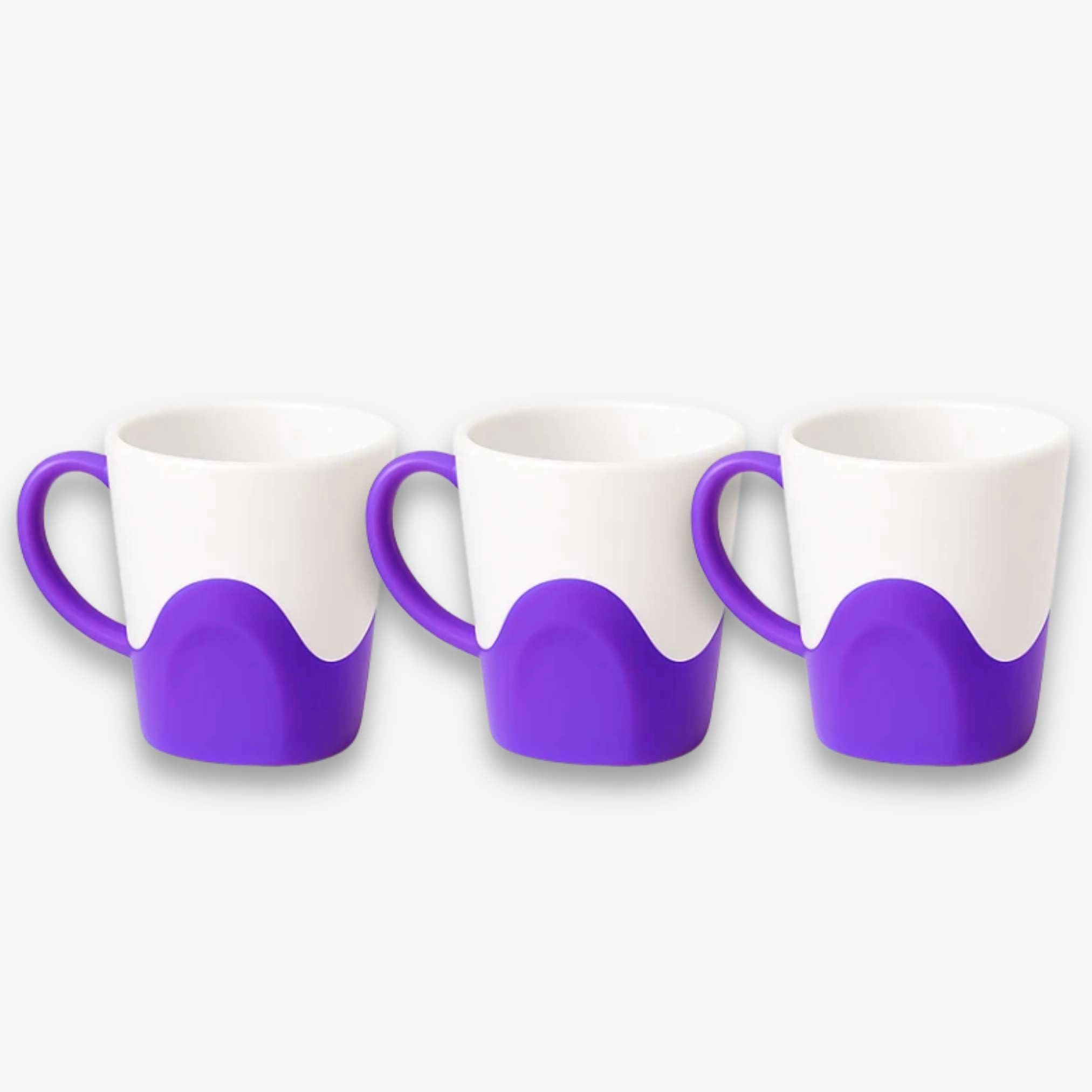 Plastic Mug - 6 pcs - Striped Solid - 280 ml