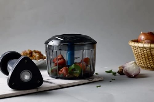 Hand Press Push Chopper - 1 Liters 4 Blades