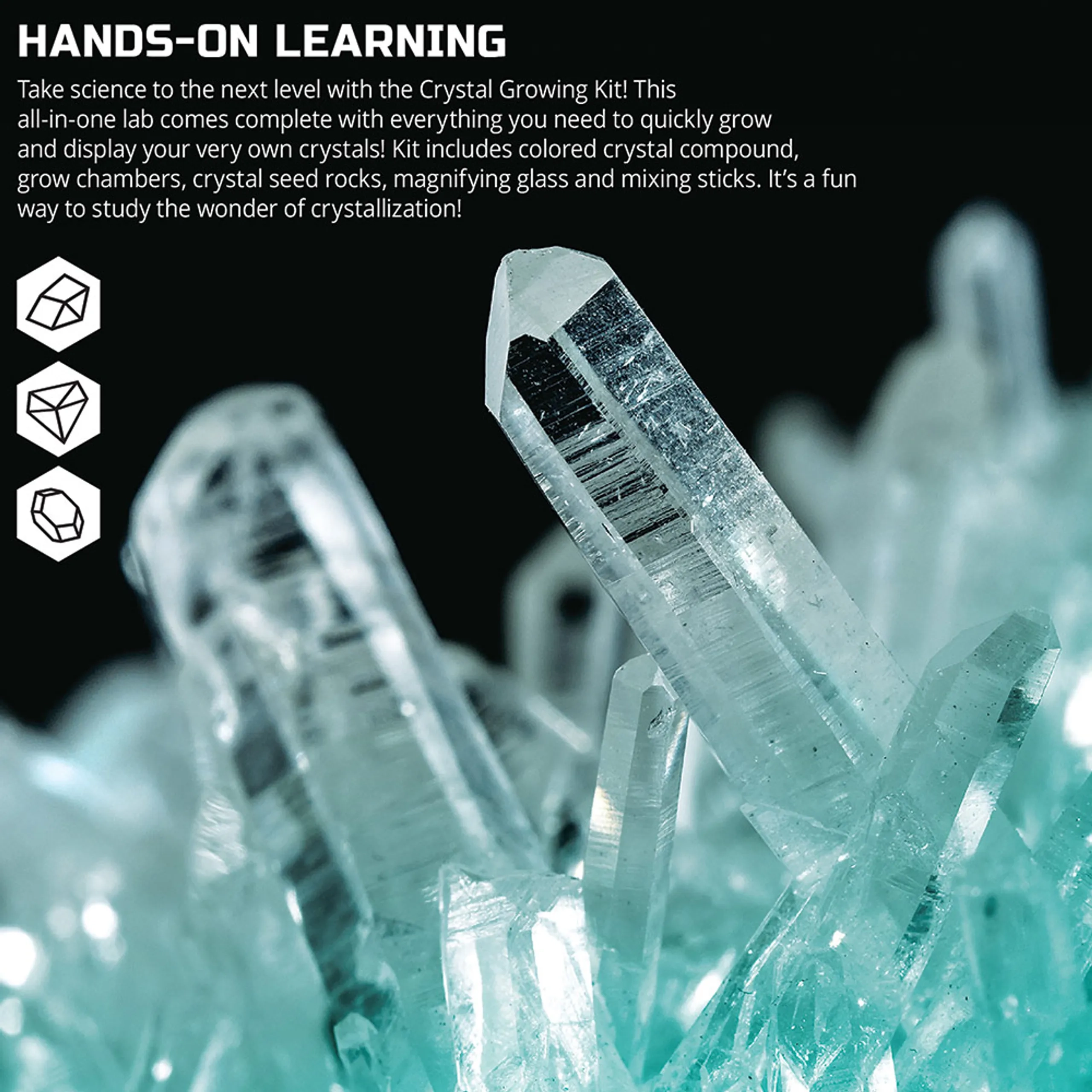 Mindblown Lab Crystal Growing Kit Geology - 8 years+ 12 pieces