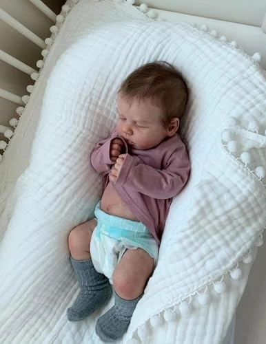 Reborn Baby Doll - 18 Inch Silicone Vinyl Rooted Hair Bundle