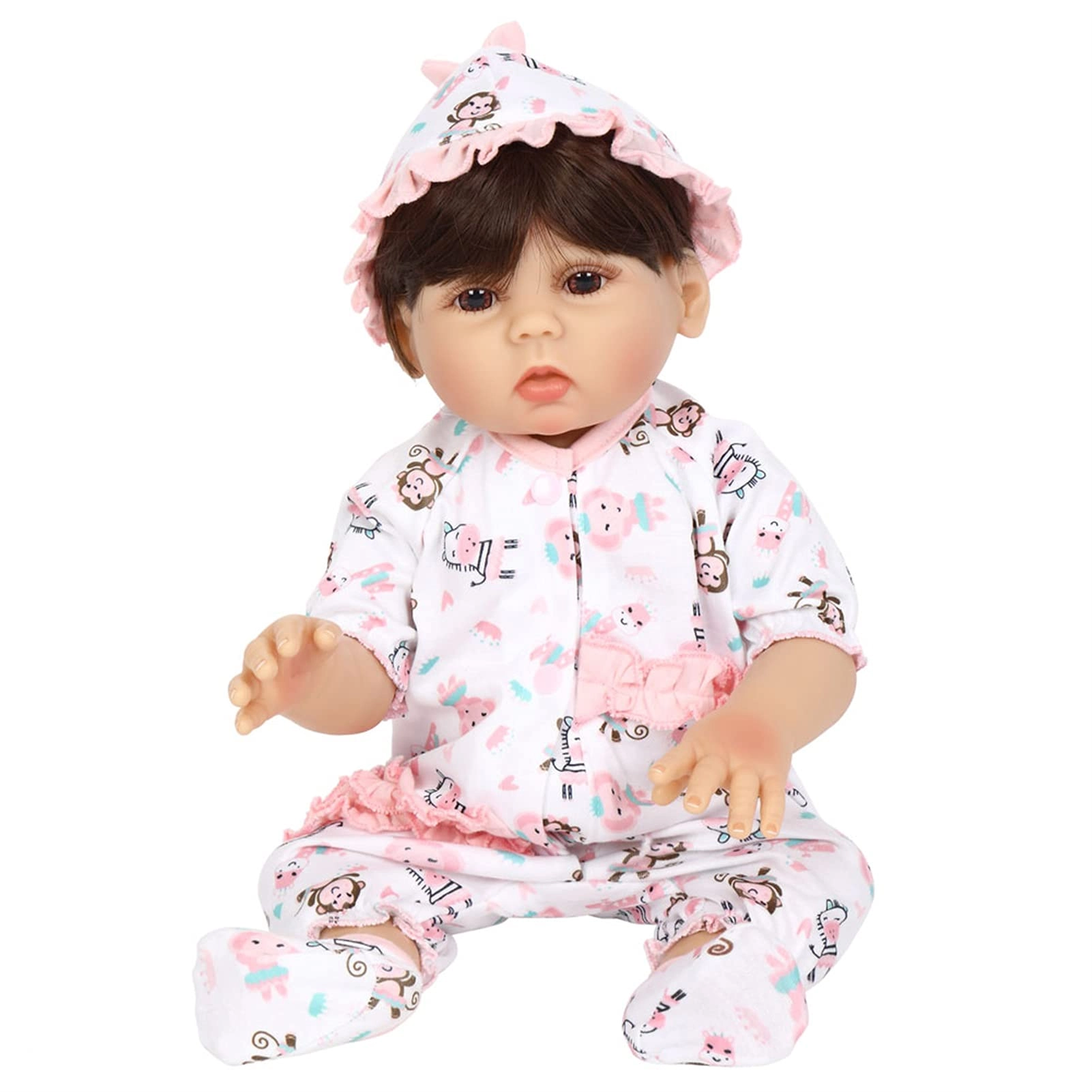 AOOF Full Glue Simulation Doll - 18 Inches Silicone Vinyl Baby Monkey Costume