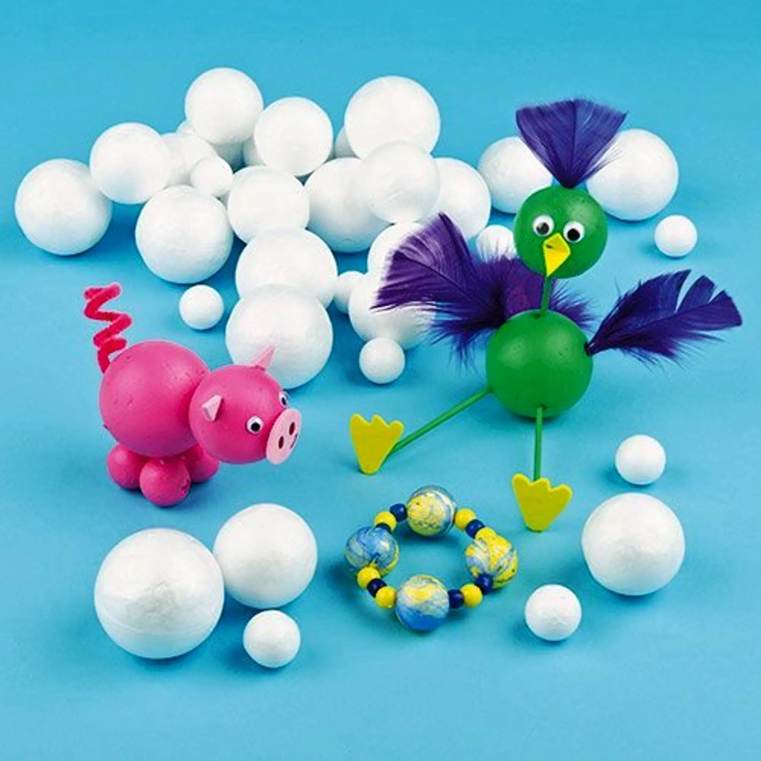 Baker Ross Polystyrene Balls - 2 Kg 36 pcs.