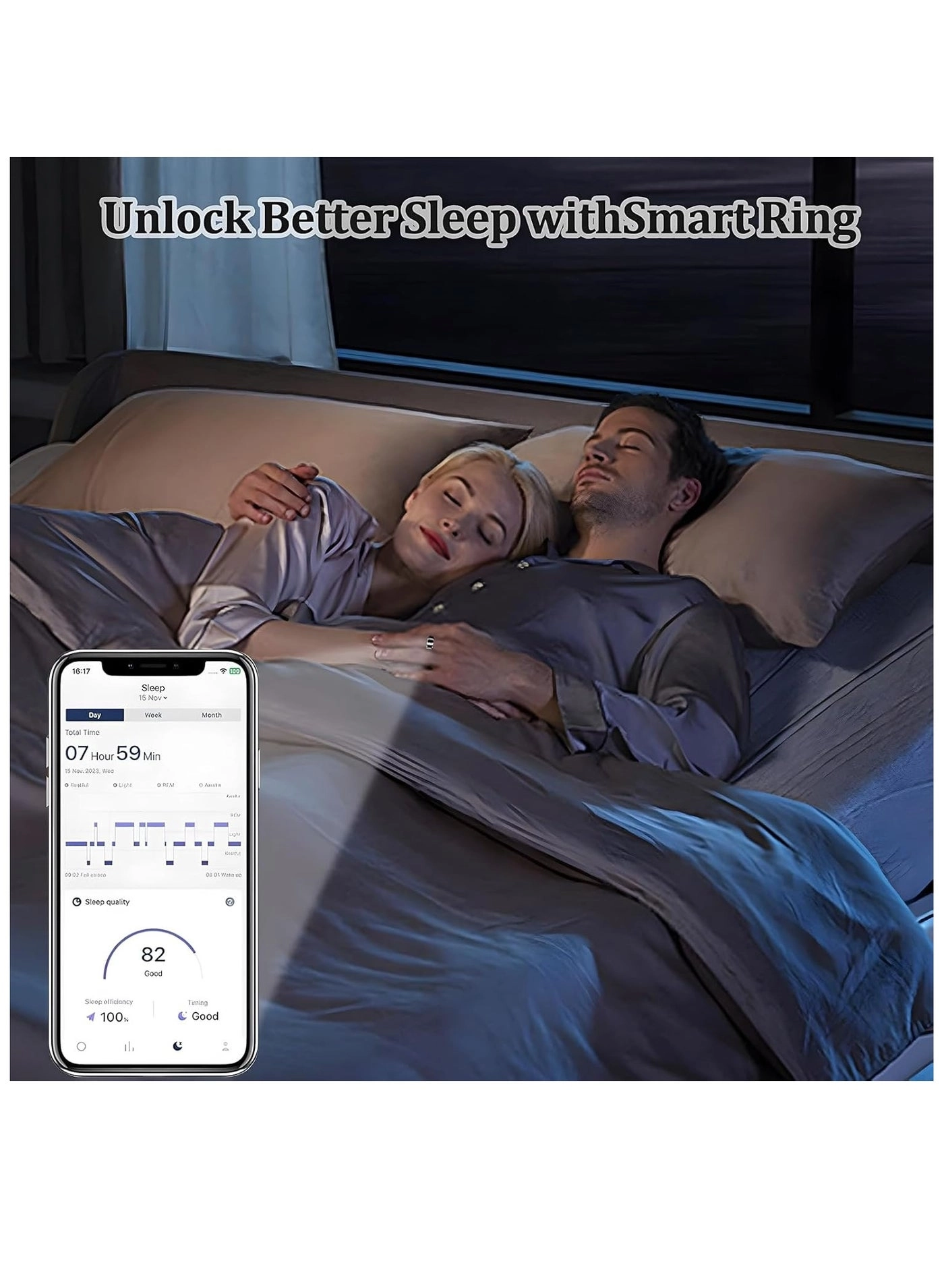 Smart Health Ring - Fitness Tracker Heart Rate Blood Oxygen