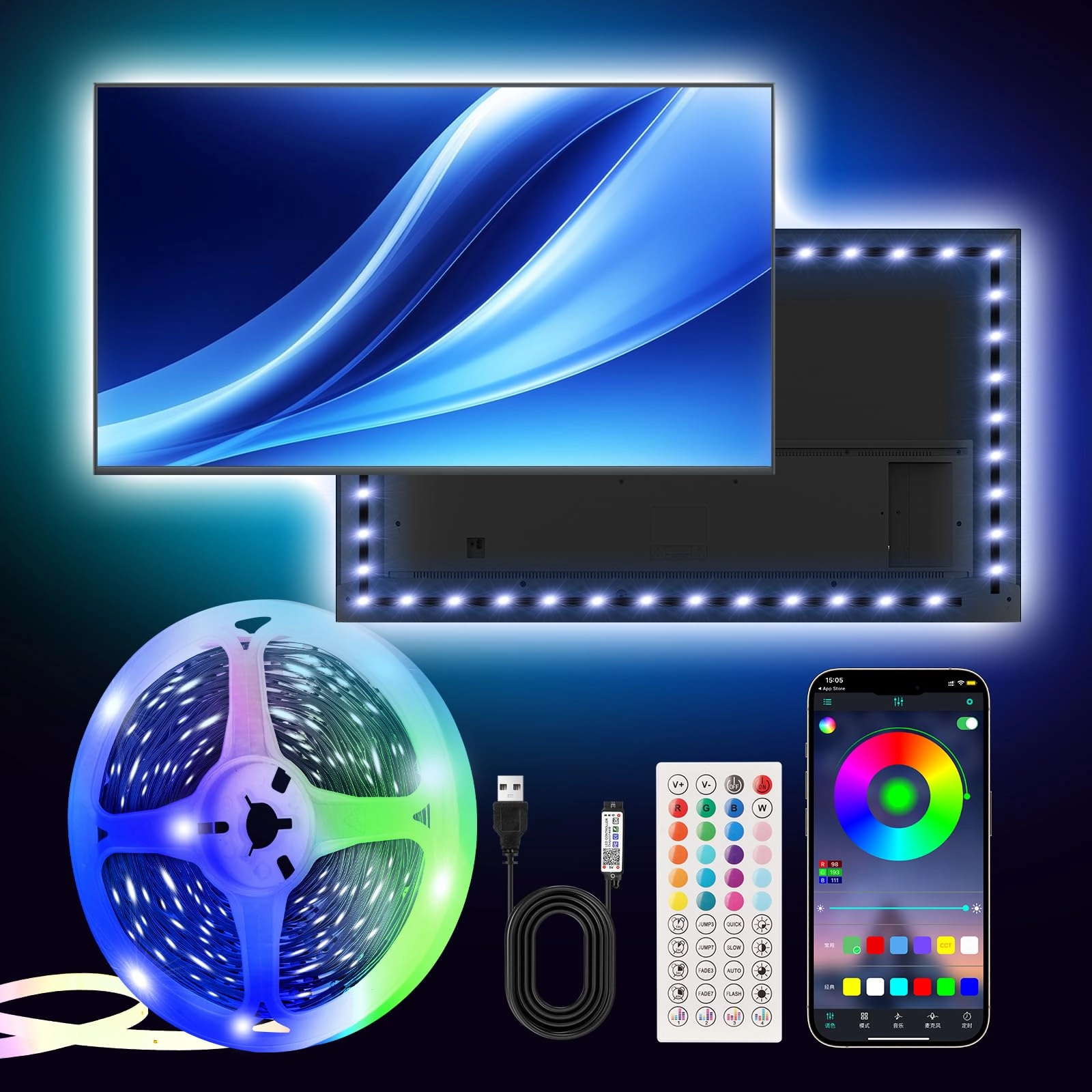 pstar LED Strip Lights - 13.2 Feet