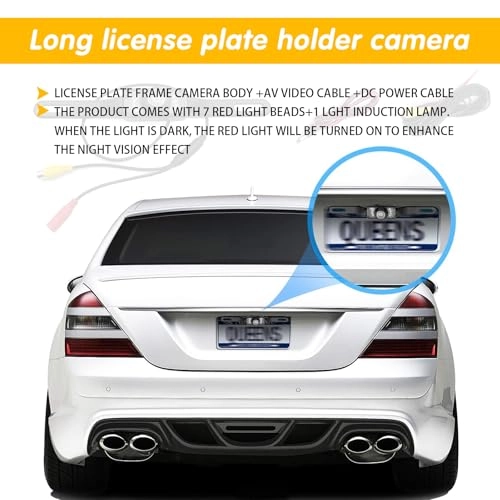 License Plate Backup Camera - Night vision Wired 720p