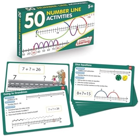 MZA STORES 50 Number Line Activities - Ages 5-6, Year 1-3, Key Stage 1 51 pieces