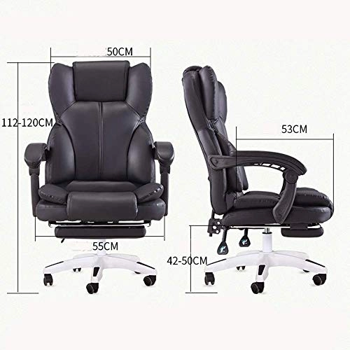 Desk Chair - PU Leather Brown High Back