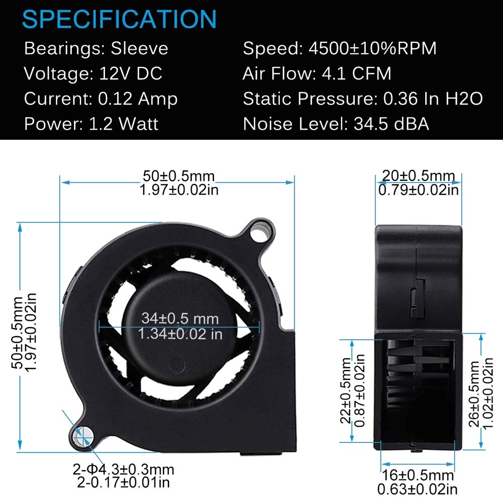 Turbo Cooling Fan - 50mm