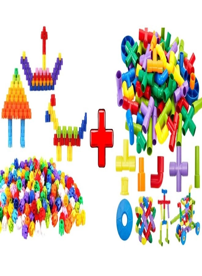 Hexa Building Blocks - 90 pcs Hexagon Block, 85 pcs Pipe Block