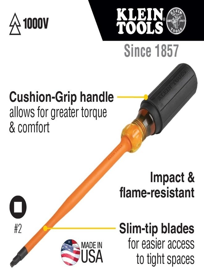 6844INS Insulated Square Screwdriver #2 x 4-Inch