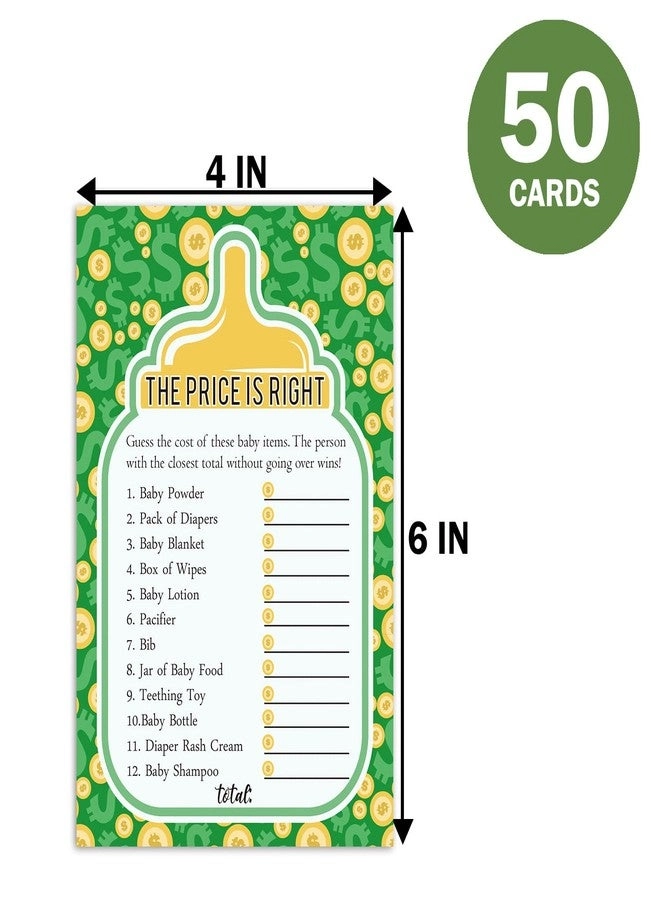 Price Is Right Baby Shower Game - Set of 50