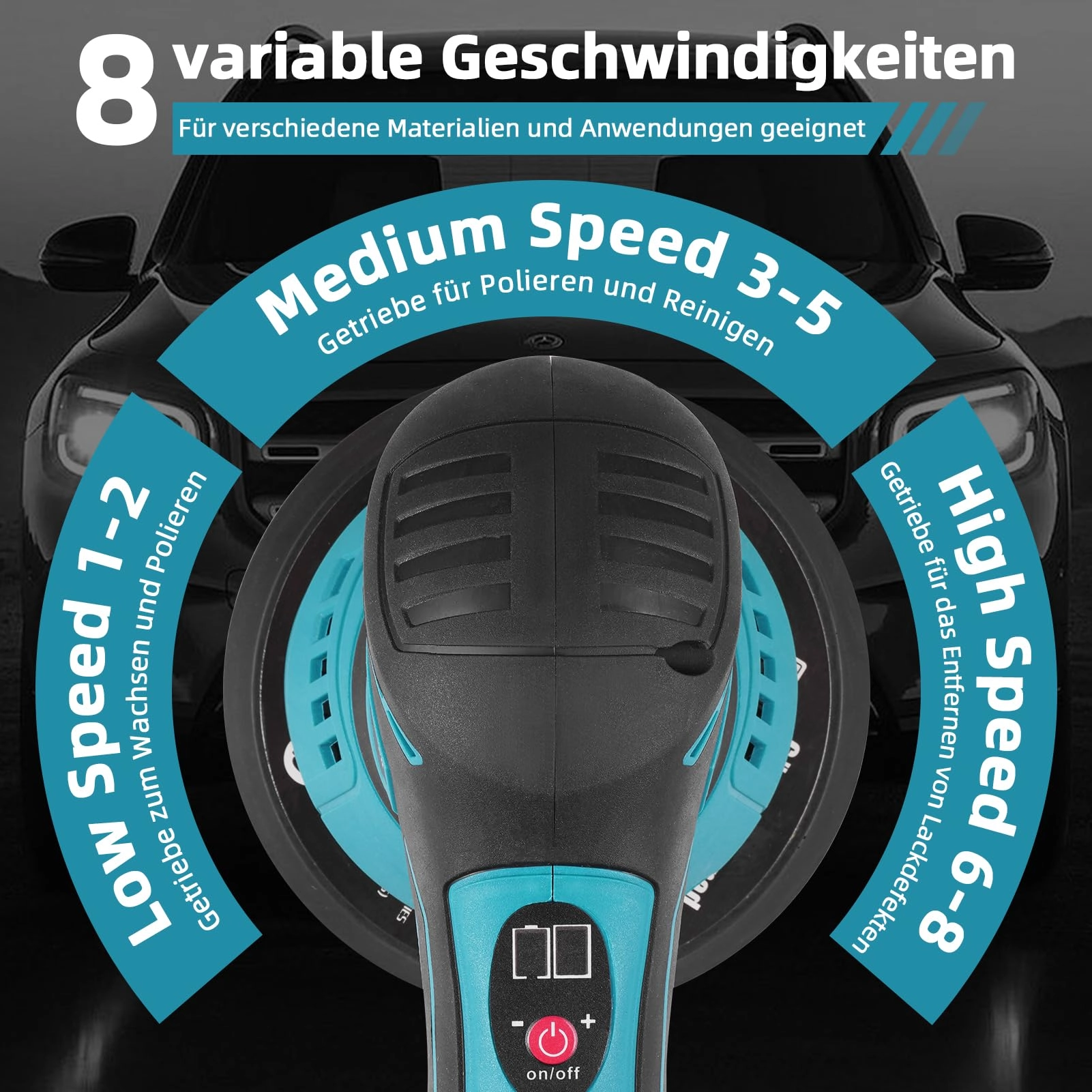 Cordless Car Polisher Kit - 150 millimetres