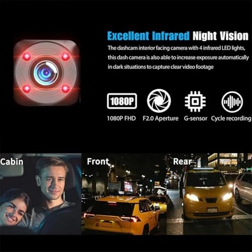 Three-lens driving recorder - 1080P 30FPS